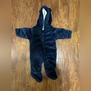 Wonder Nation Baby Teddy Fleece Pram Snowsuit – Size 3–6 Months
